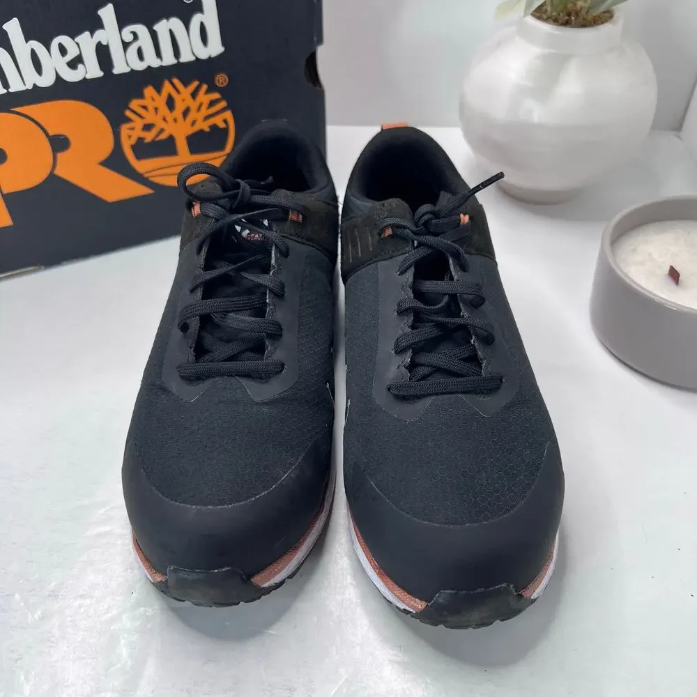 Timberland PRO Overdrive Composite Safety Toe Sneaker Black Women 8.5 Tried On